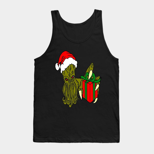 Christmas Cthulhu Tank Top by imphavok